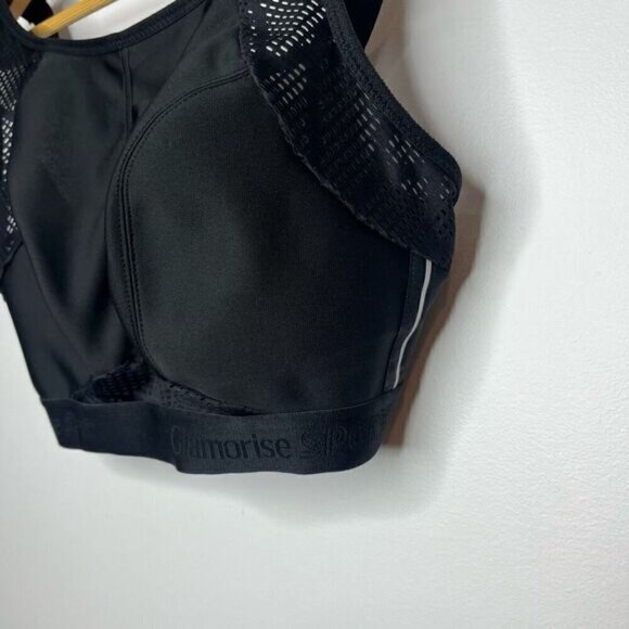 Glamorise Women's No-Sweat Mesh Wire-Free Sports Bra Black Size 36DD NWOT - Picture 3 of 9